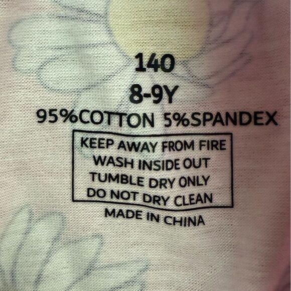 Pink Corgi Pajama Set with Cartoon Design and Daisies 3 Piece Set Size 8 - 9 Y - Picture 10 of 12